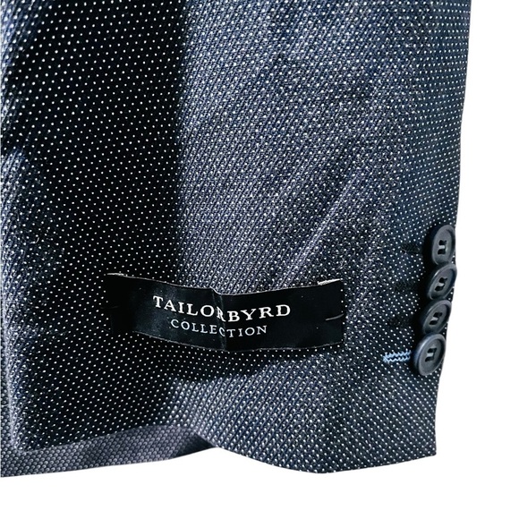 Taylorbyrd NWT Polka Dot Navy Blue White Blazer Size 44R Men's Business $295 - Picture 5 of 8